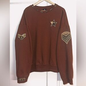 Reworked army style sweater